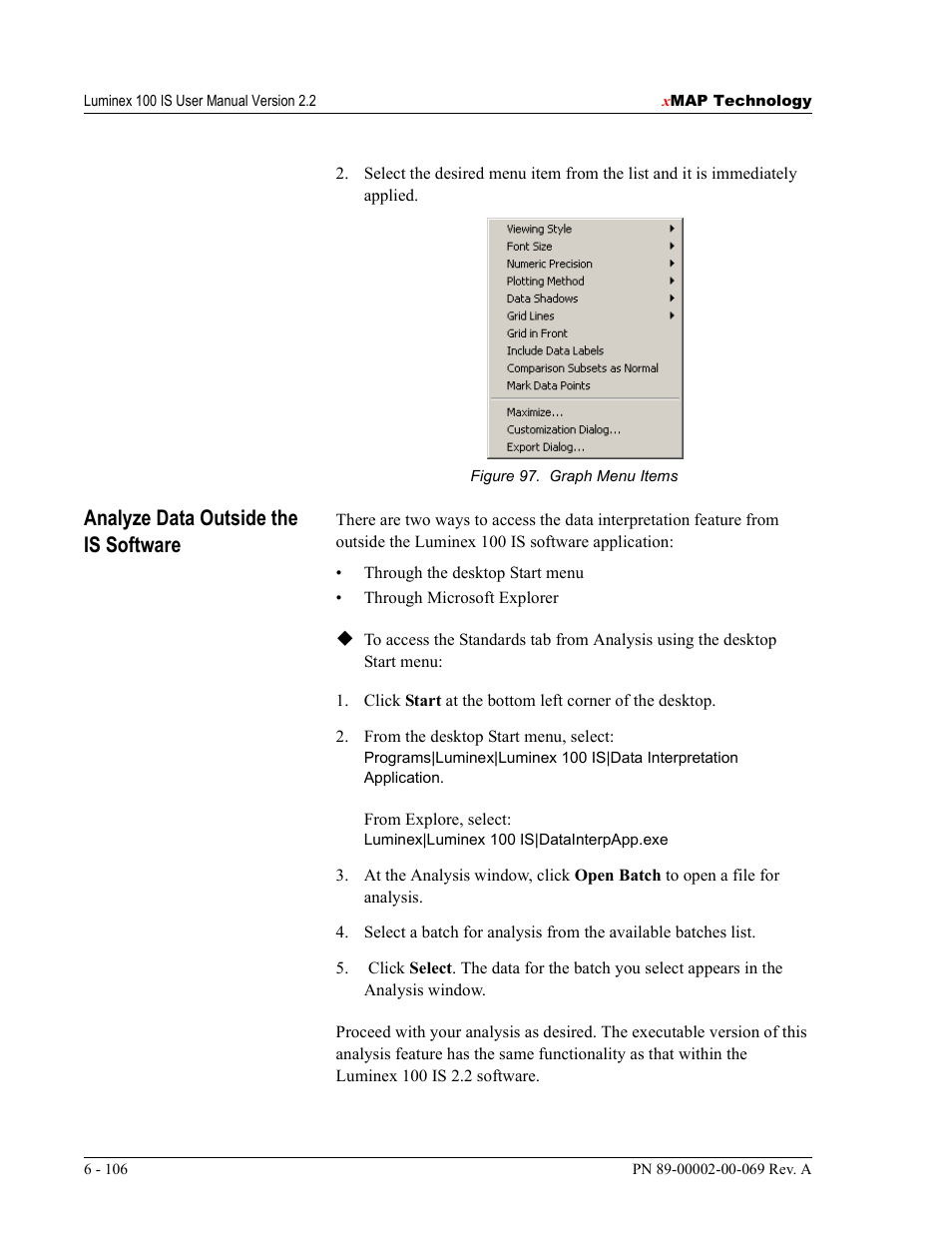 Analyze data outside the is software | Luminex 100 IS Version 2.2 User Manual | Page 160 / 246