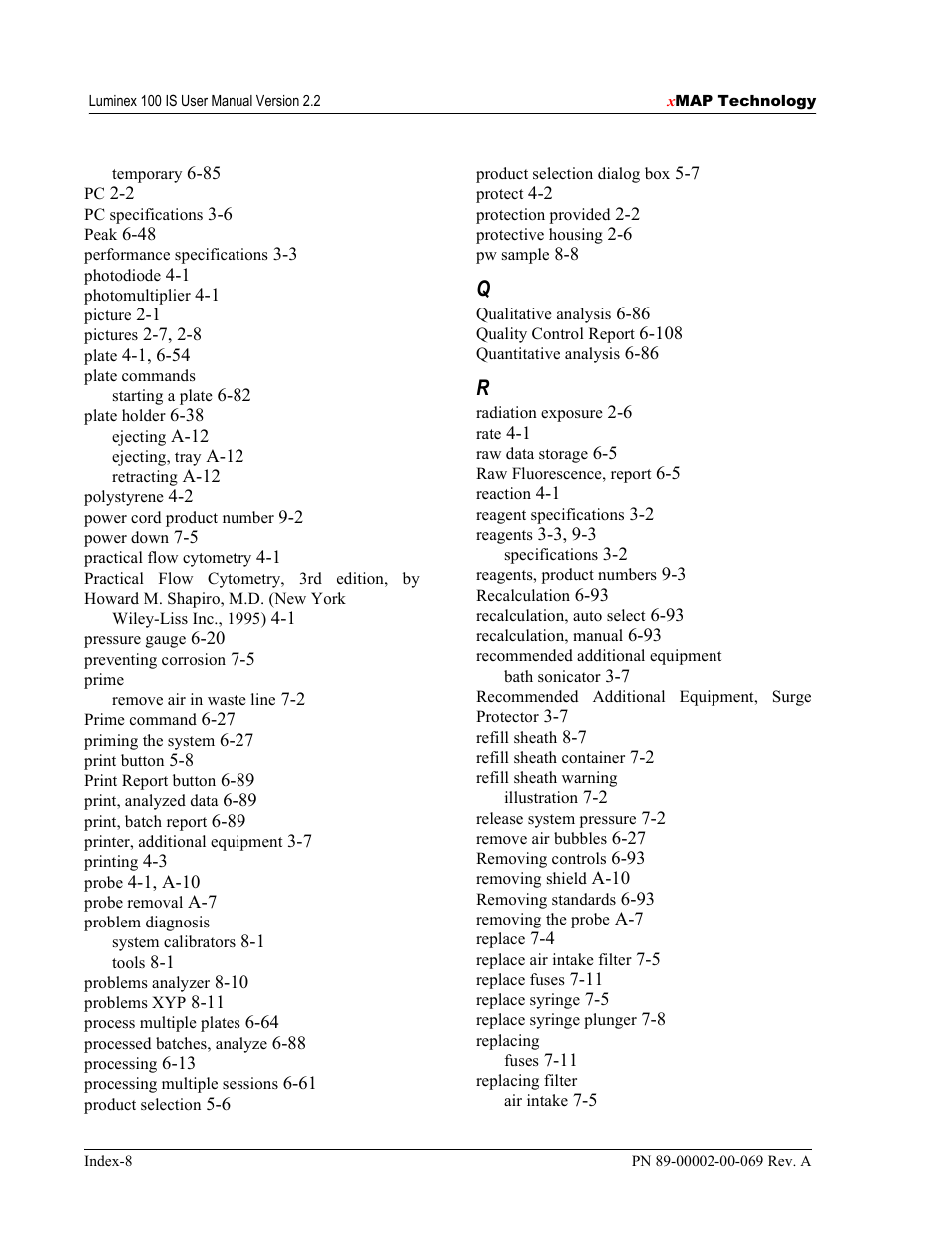 Luminex 100 IS Version 2.2 User Manual | Page 242 / 246