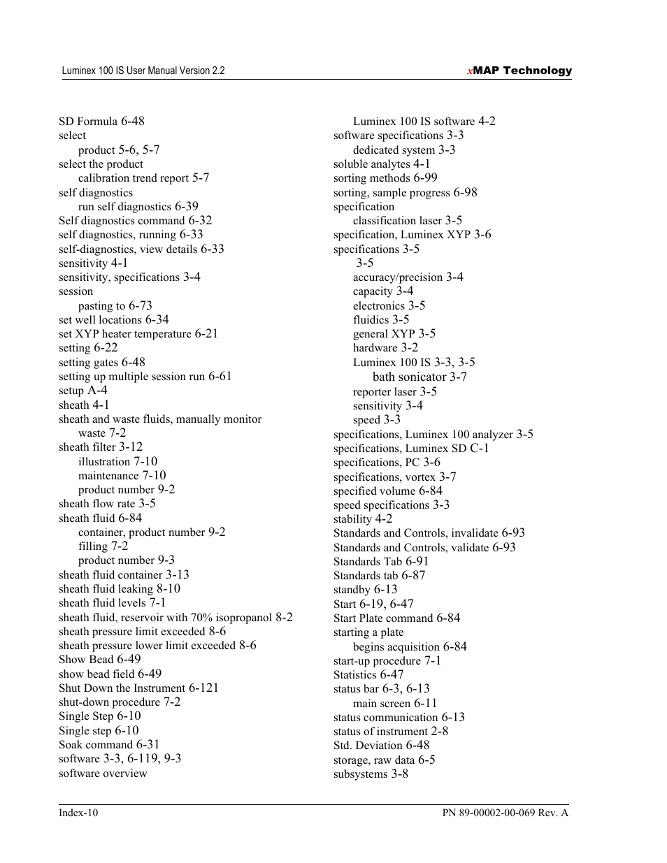 Luminex 100 IS Version 2.2 User Manual | Page 244 / 246