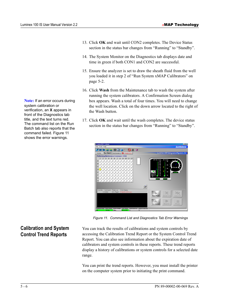 Calibration and system control trend reports | Luminex 100 IS Version 2.2 User Manual | Page 50 / 246