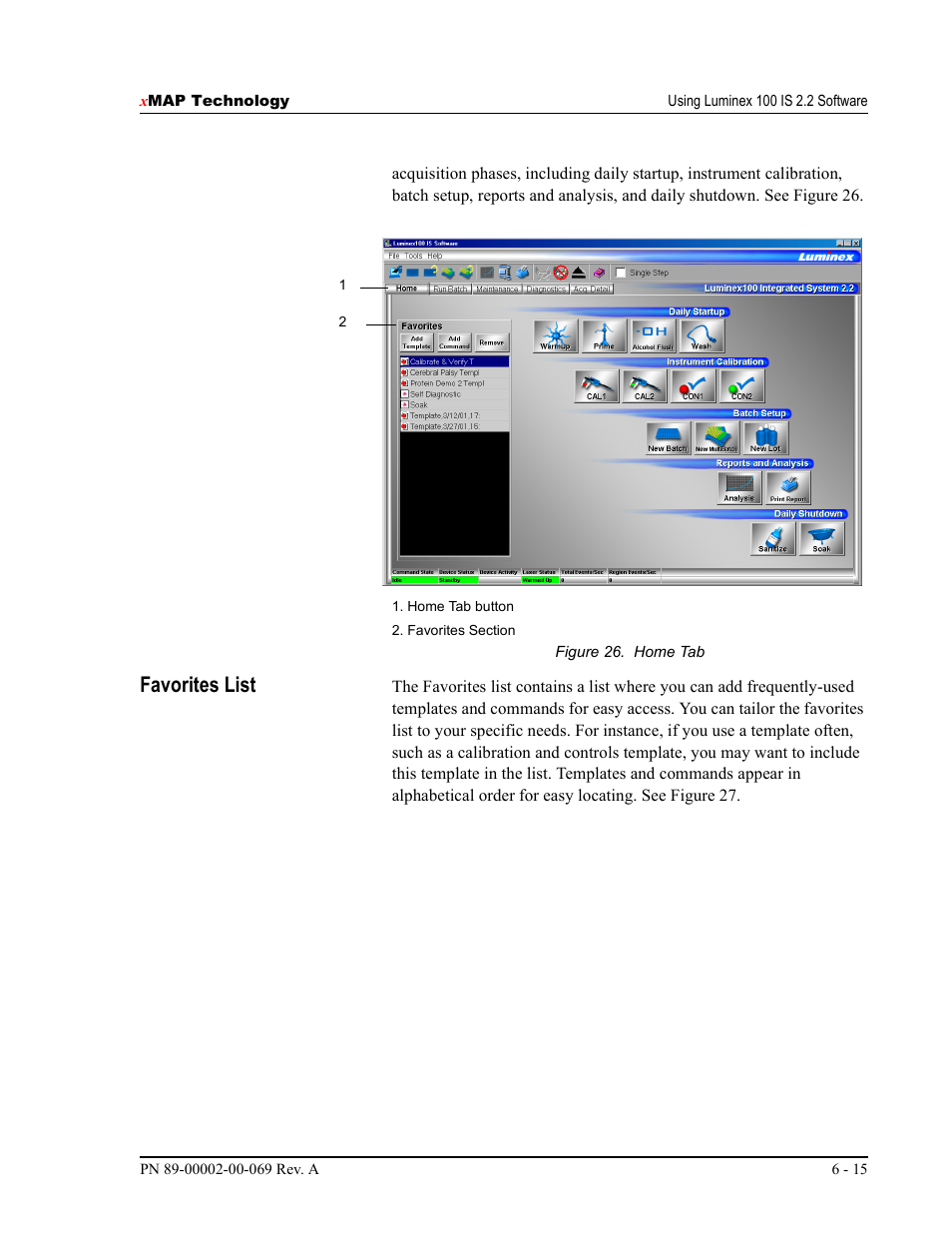 Favorites list | Luminex 100 IS Version 2.2 User Manual | Page 69 / 246