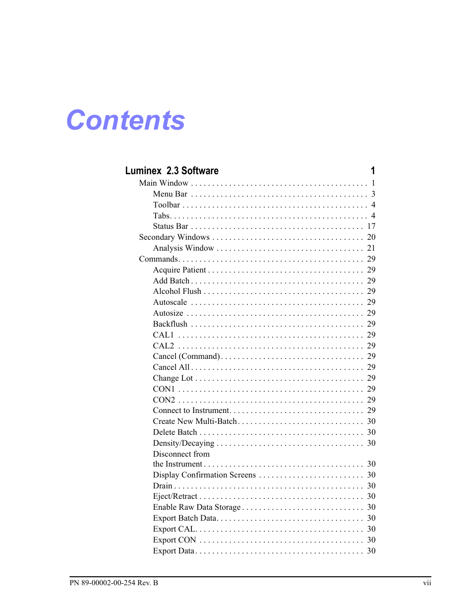 Luminex IS Version 2.3 (IVD) User Manual | Page 7 / 116