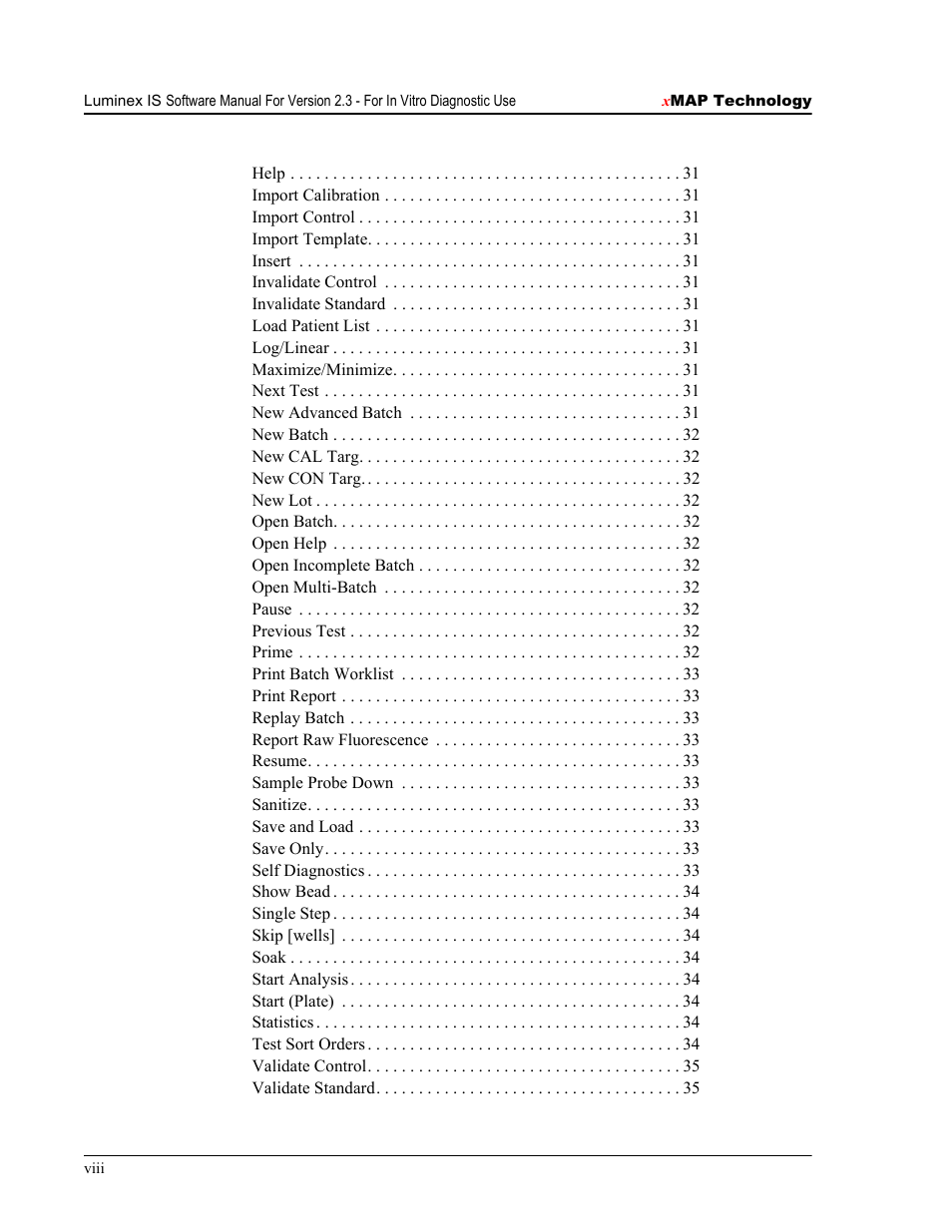 Luminex IS Version 2.3 (IVD) User Manual | Page 8 / 116