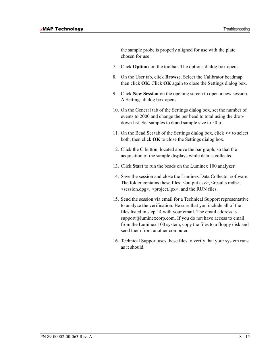 Luminex 100 User Manual Version 1.7 User Manual | Page 109 / 146