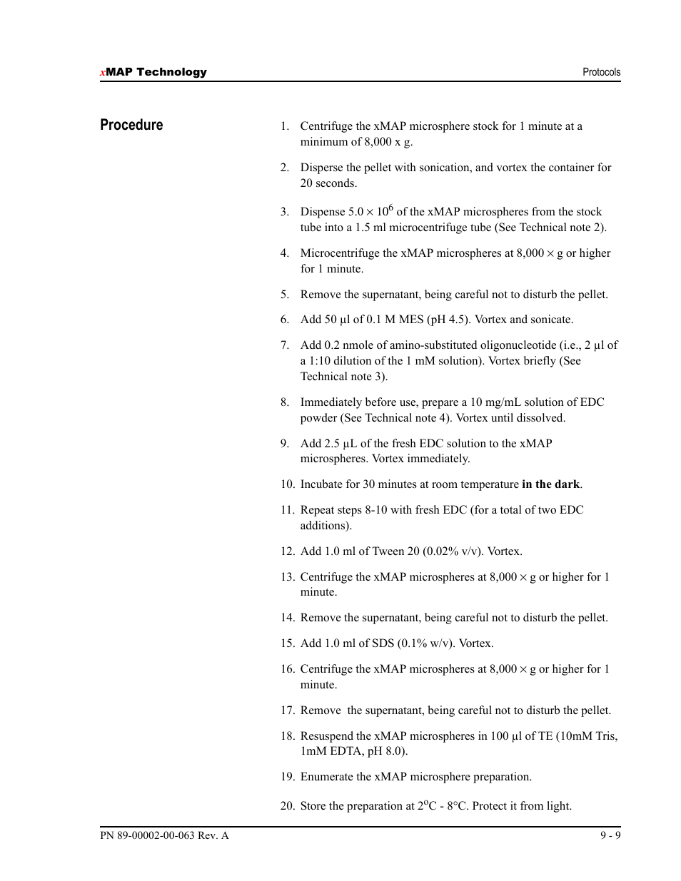 Procedure | Luminex 100 User Manual Version 1.7 User Manual | Page 119 / 146