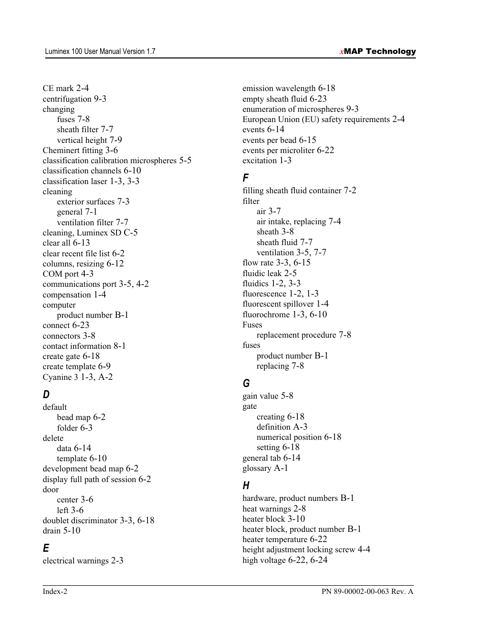 Luminex 100 User Manual Version 1.7 User Manual | Page 142 / 146