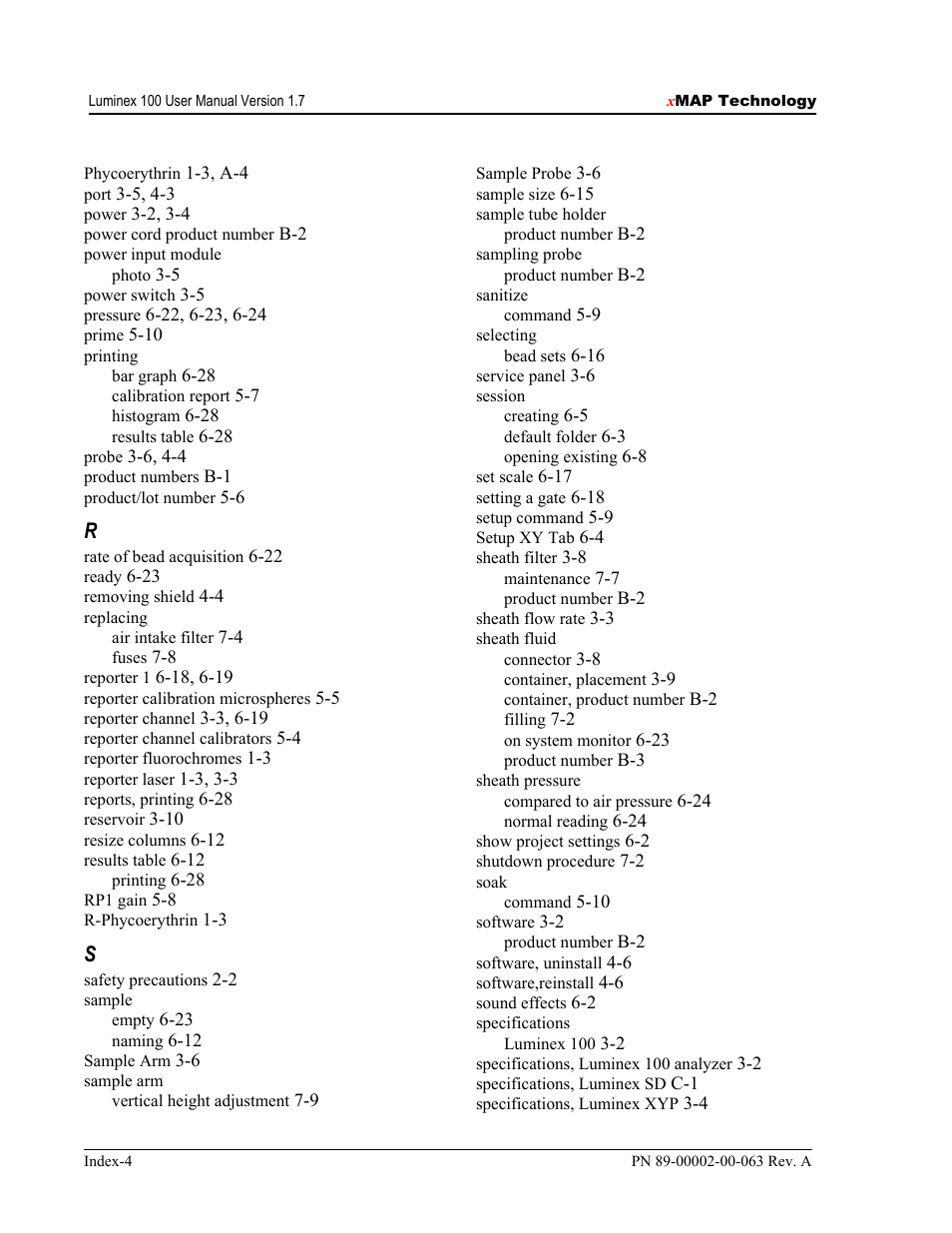 Luminex 100 User Manual Version 1.7 User Manual | Page 144 / 146