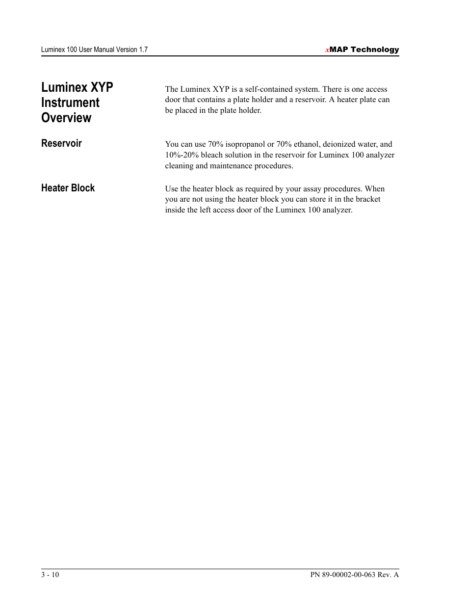 Luminex xyp instrument overview | Luminex 100 User Manual Version 1.7 User Manual | Page 34 / 146