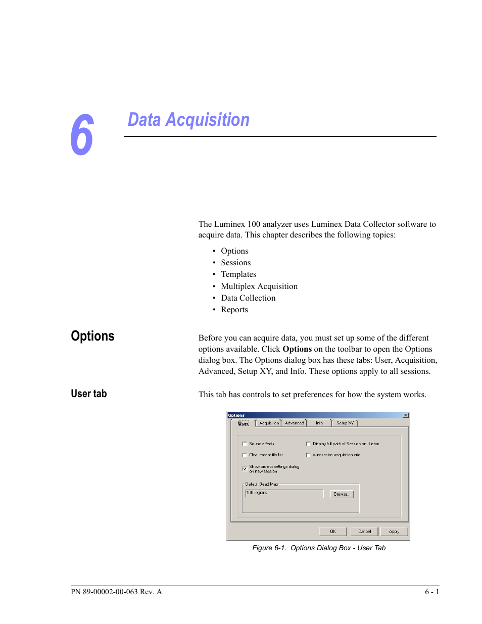 Data acquisition | Luminex 100 User Manual Version 1.7 User Manual | Page 51 / 146