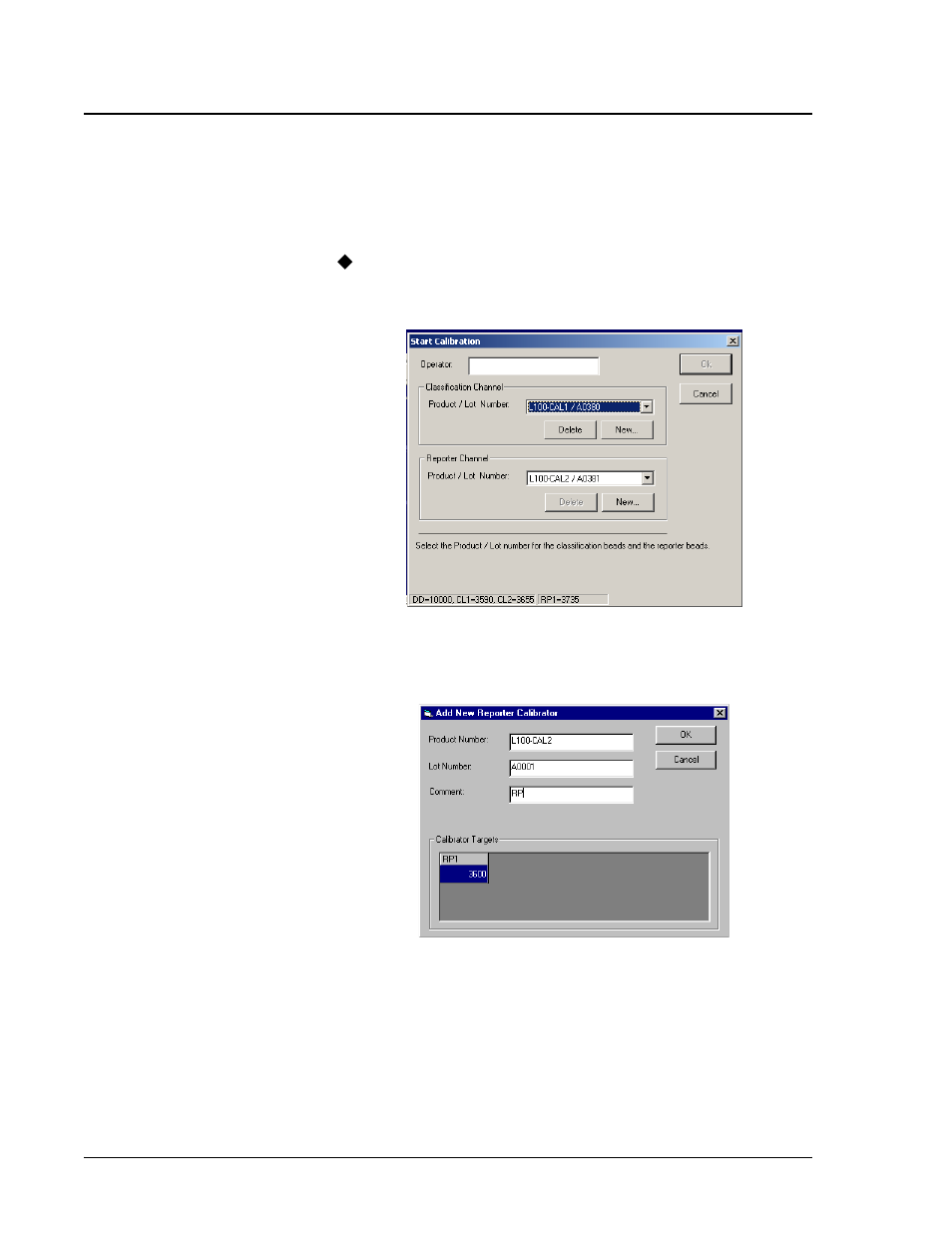 Add new reporter channel calibration lots | Luminex 200 User Manual with LDS 1.7 Software User Manual | Page 50 / 154