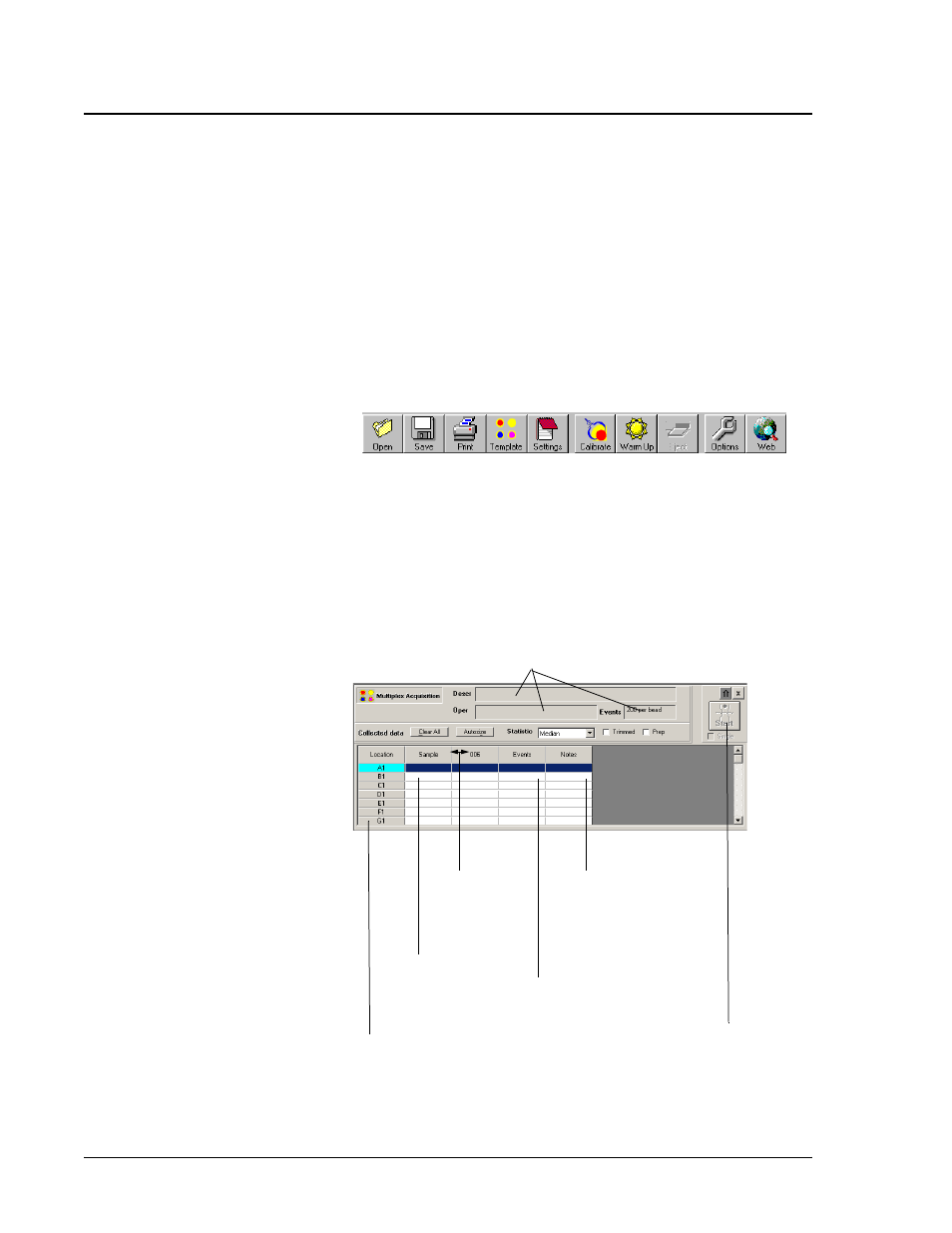 Toolbar, Main control and session detail | Luminex 200 User Manual with LDS 1.7 Software User Manual | Page 70 / 154