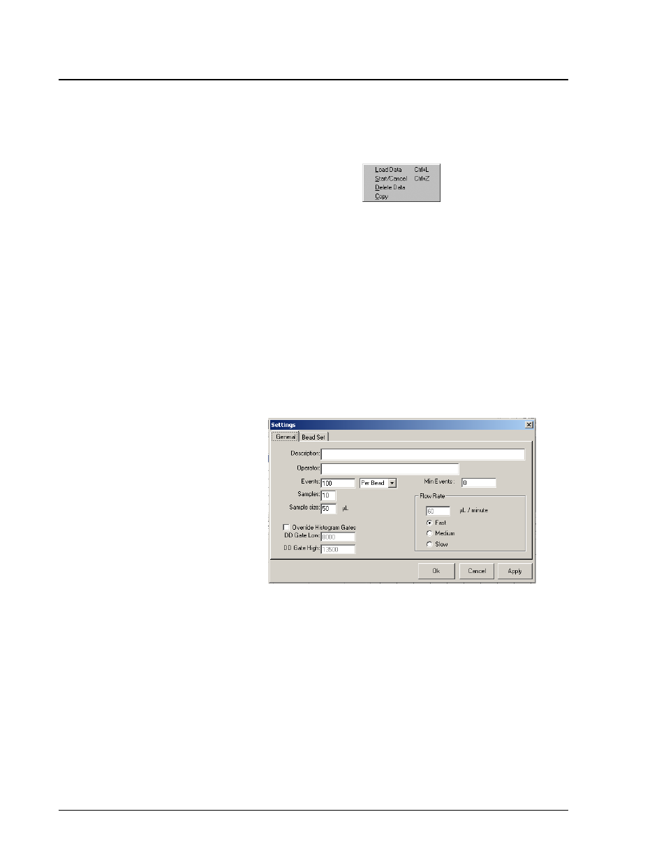 Right-click menu, Session settings | Luminex 200 User Manual with LDS 1.7 Software User Manual | Page 72 / 154