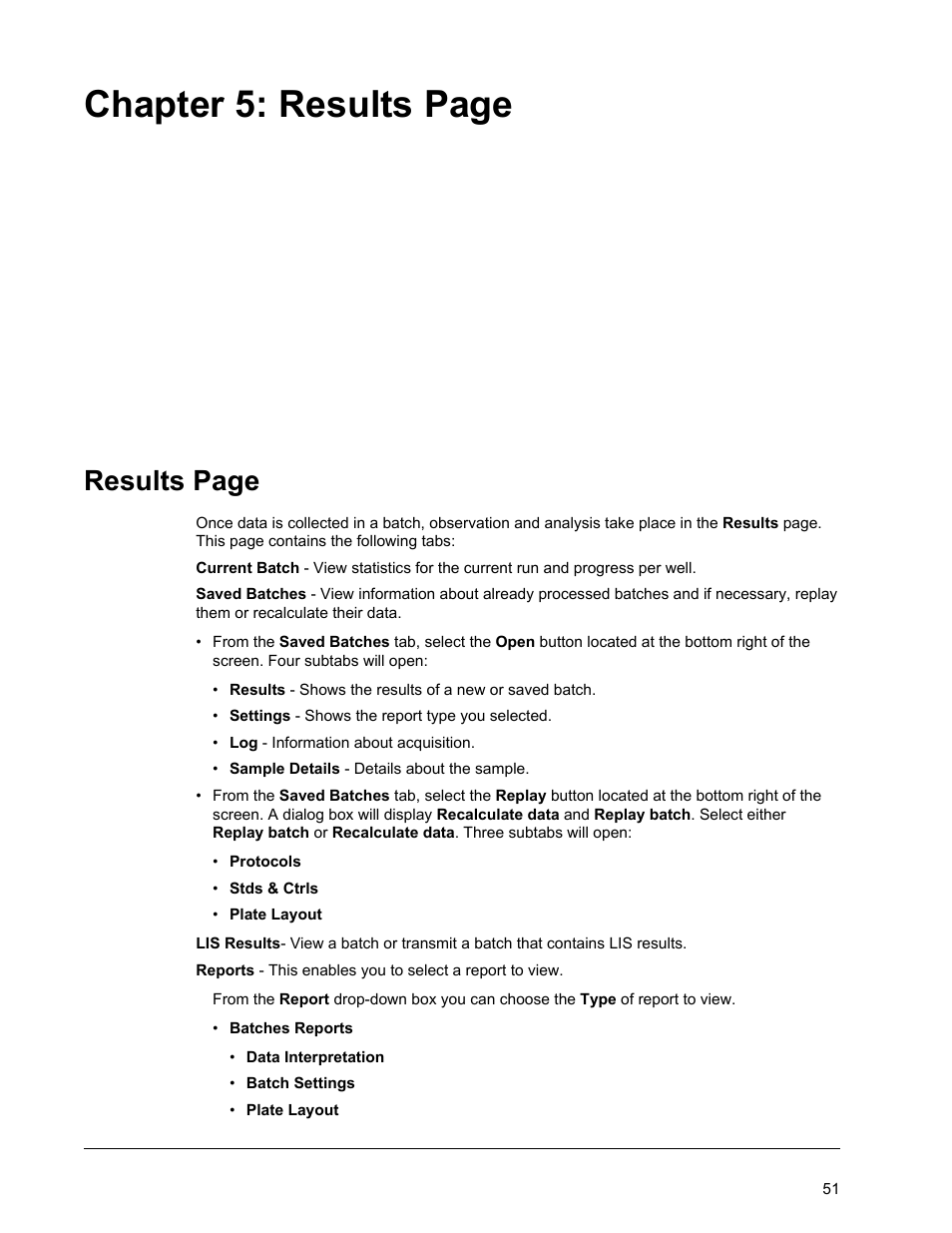 Chapter 5: results page, Results page | Luminex xPONENT 4.2 for FLEXMAP User Manual | Page 65 / 148