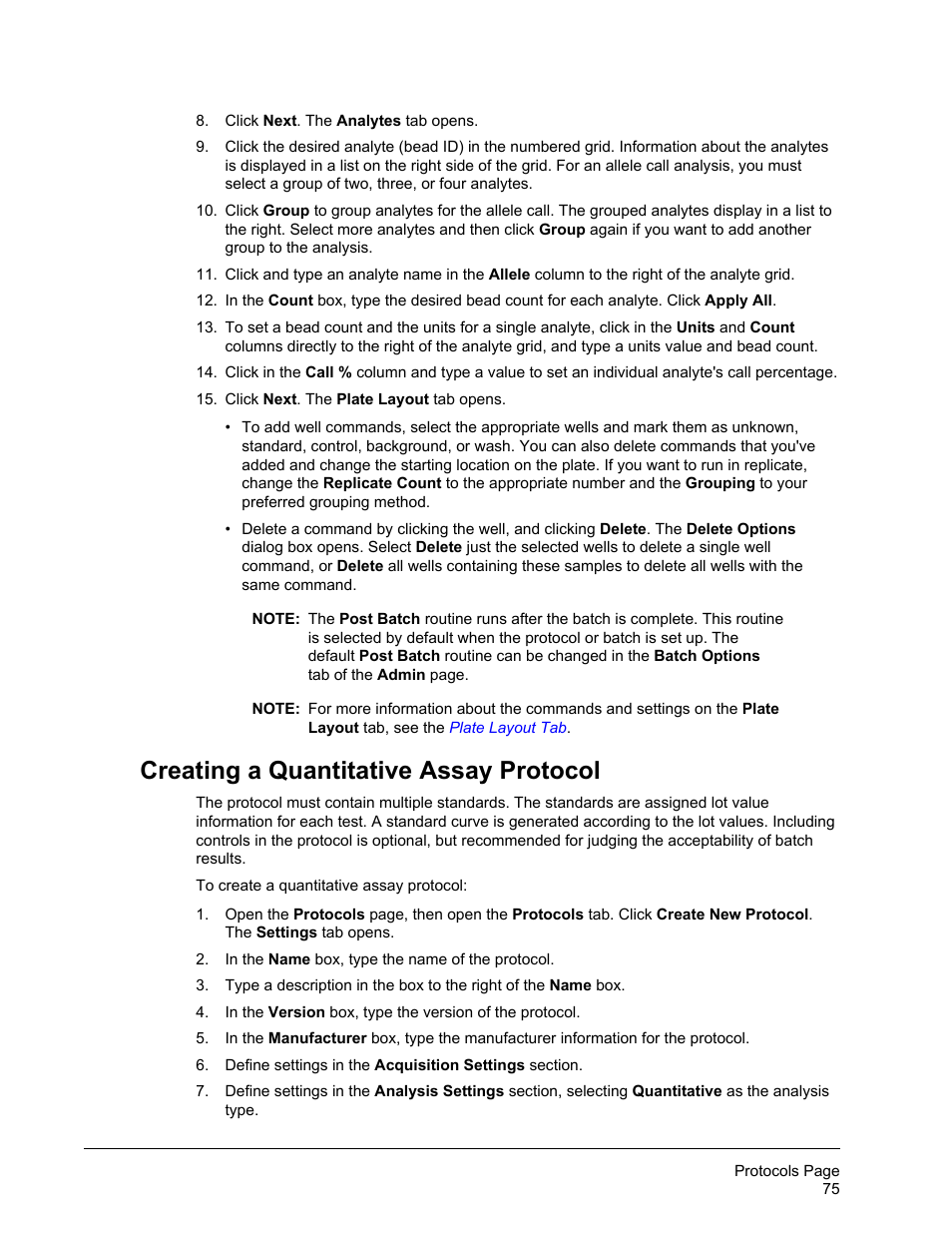 Creating a quantitative assay protocol | Luminex xPONENT 4.2 for FLEXMAP User Manual | Page 89 / 148