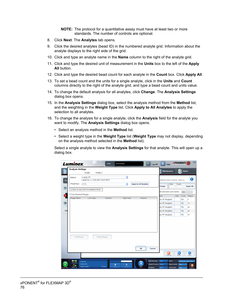 Luminex xPONENT 4.2 for FLEXMAP User Manual | Page 90 / 148