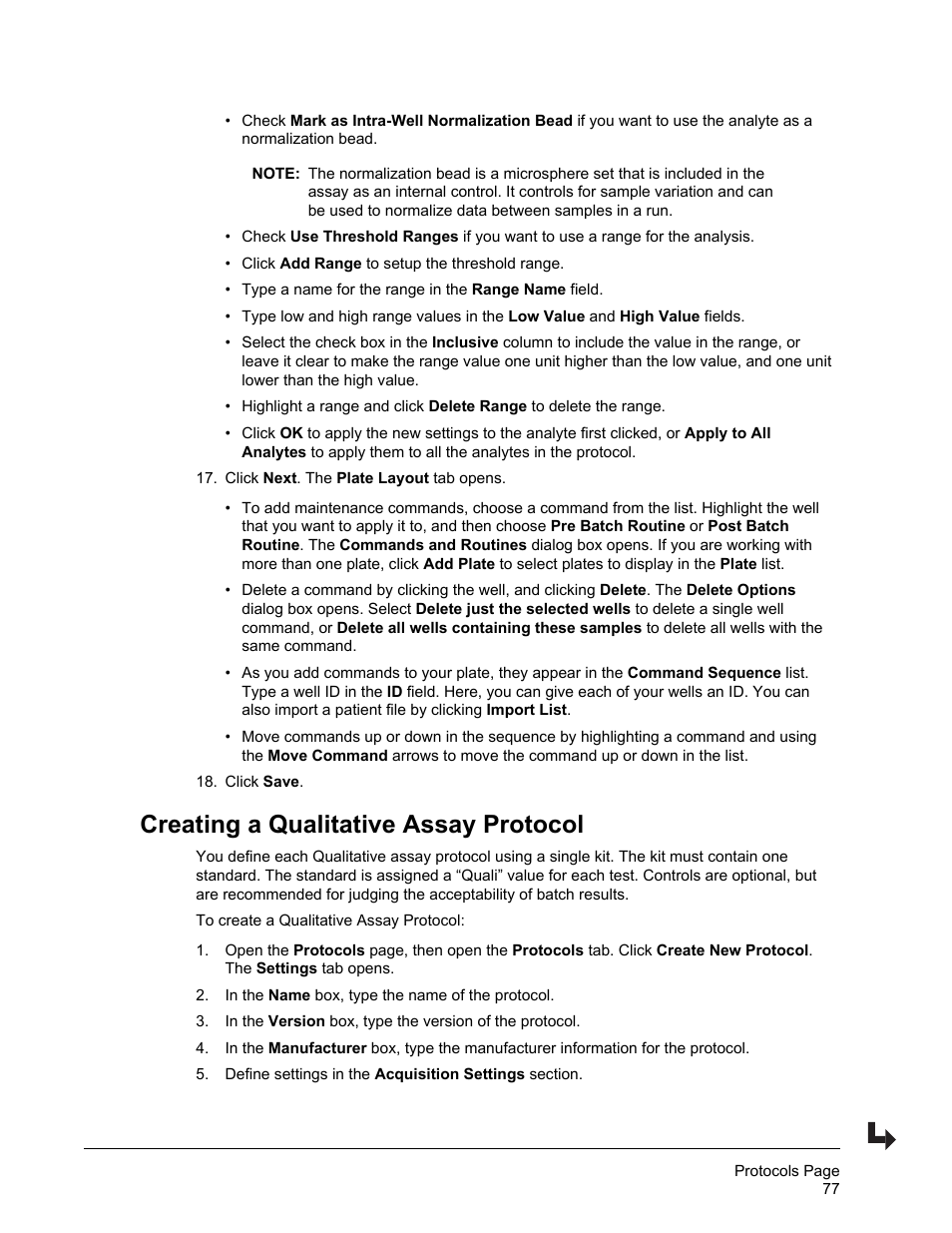 Creating a qualitative assay protocol | Luminex xPONENT 4.2 for FLEXMAP User Manual | Page 91 / 148