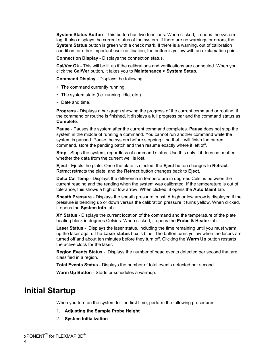 Initial startup | Luminex xPONENT 4.2 for FLEXMAP 3D User Manual | Page 8 / 20