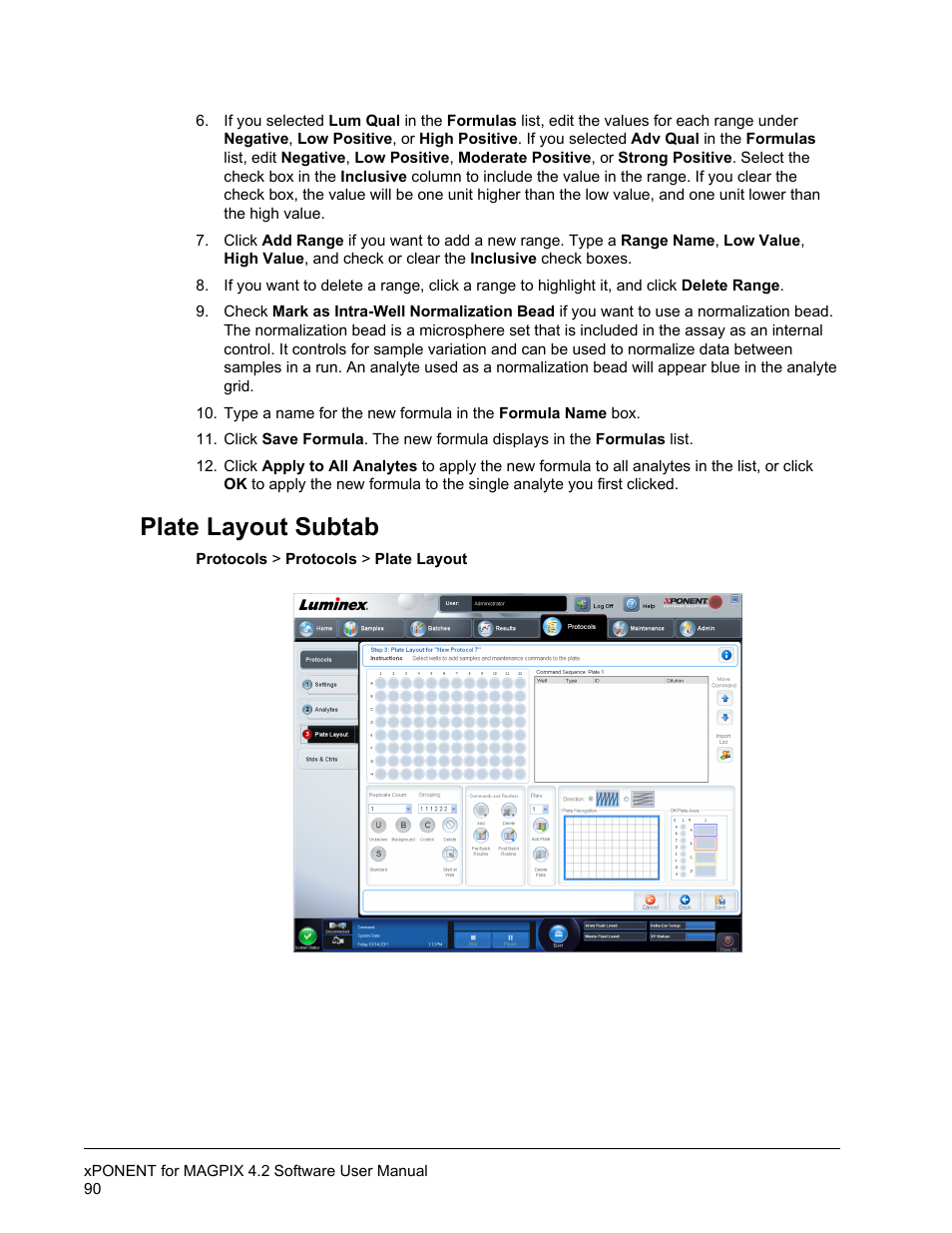 Plate layout subtab | Luminex xPONENT for MAGPIX 4.2 User Manual | Page 103 / 164