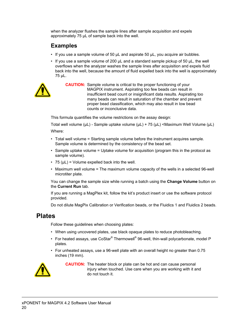 Plates, Examples | Luminex xPONENT for MAGPIX 4.2 User Manual | Page 33 / 164