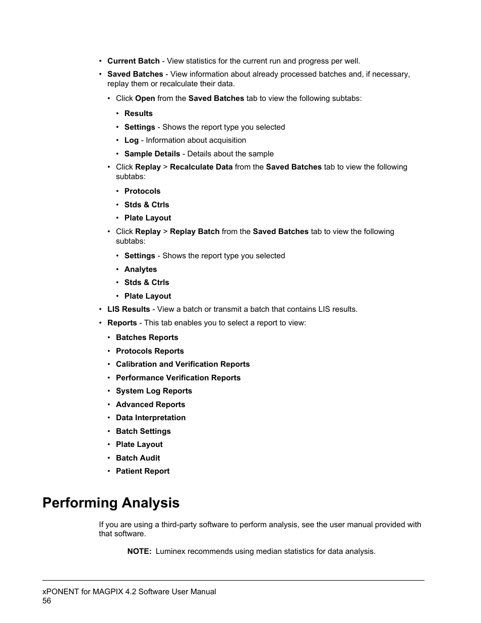 Performing analysis | Luminex xPONENT for MAGPIX 4.2 User Manual | Page 69 / 164