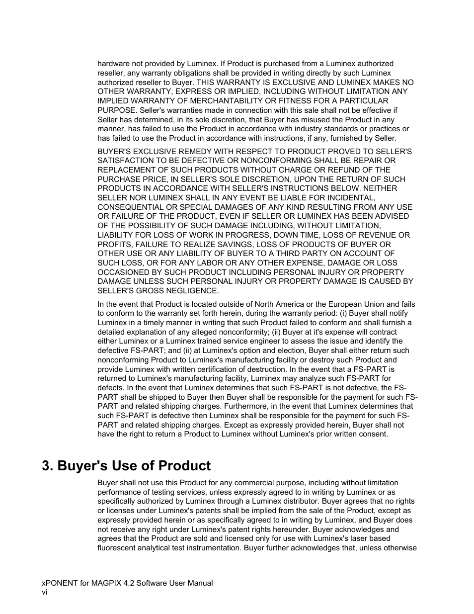 Buyer's use of product | Luminex xPONENT for MAGPIX 4.2 User Manual | Page 7 / 164