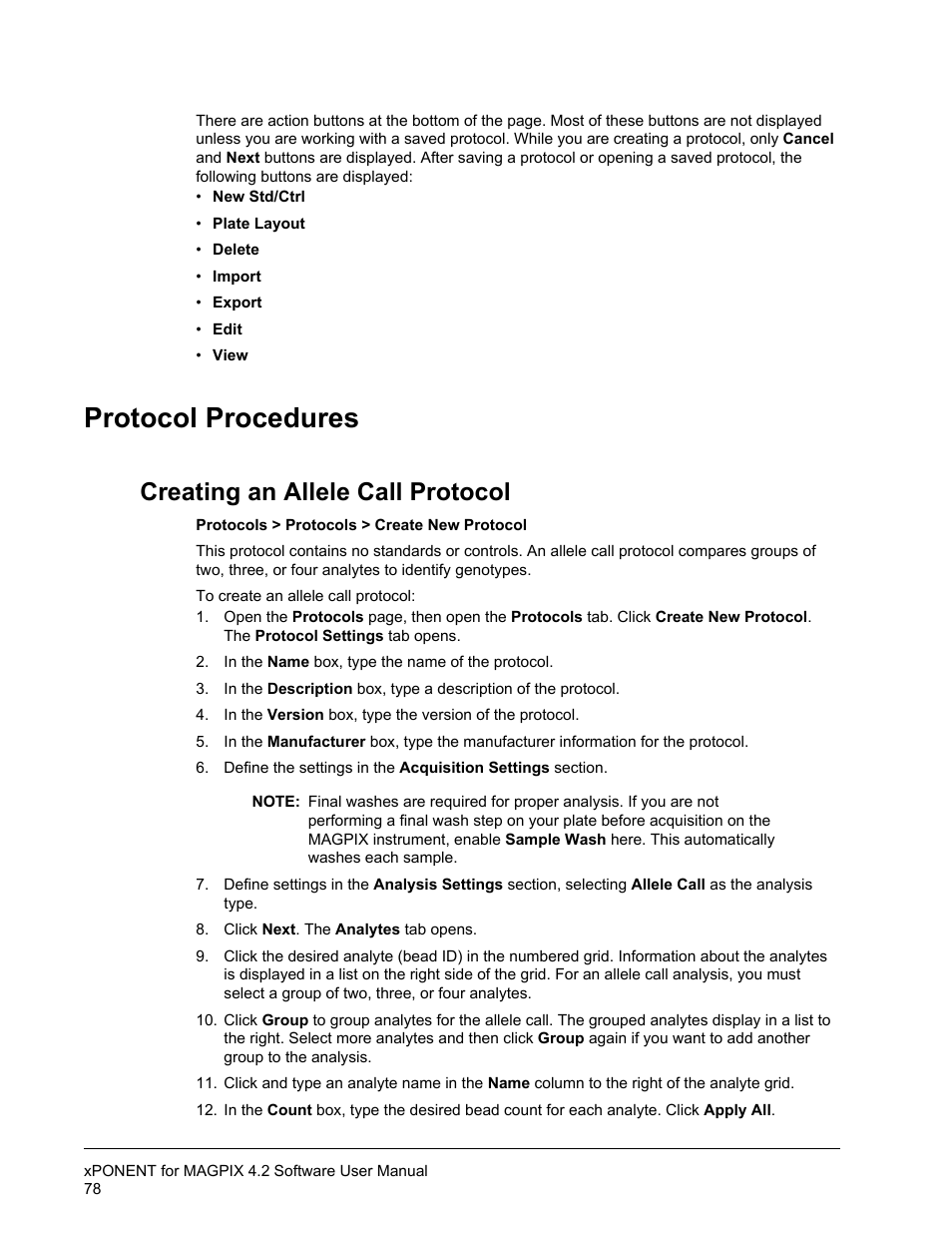 Protocol procedures, Creating an allele call protocol | Luminex xPONENT for MAGPIX 4.2 User Manual | Page 91 / 164