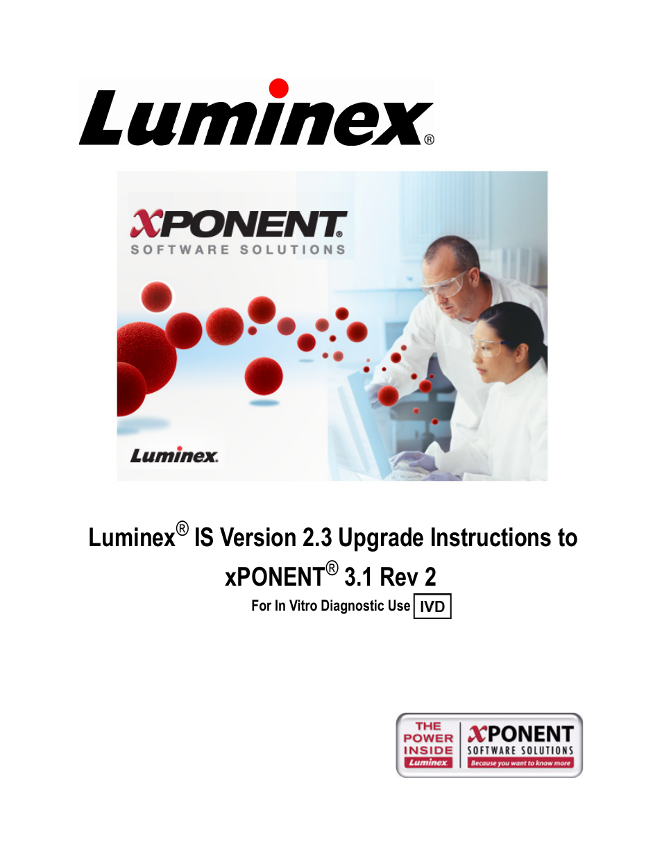 Luminex IS 2.3 to xPONENT 3.1 Rev 2 Upgrade Instructions User Manual | 16 pages