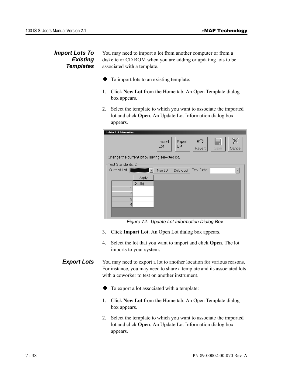 Luminex 100 IS User Manual, Version 2.1 User Manual | Page 102 / 188