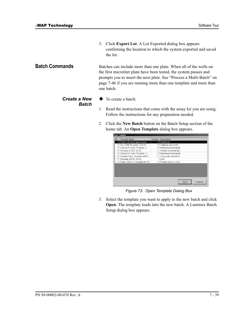 Batch commands | Luminex 100 IS User Manual, Version 2.1 User Manual | Page 103 / 188