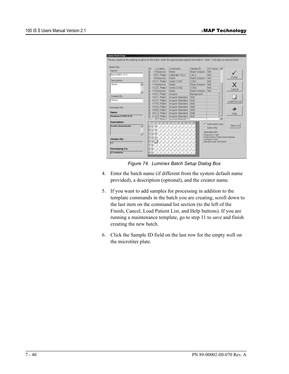 Luminex 100 IS User Manual, Version 2.1 User Manual | Page 104 / 188