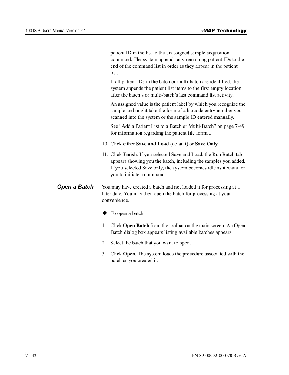 Luminex 100 IS User Manual, Version 2.1 User Manual | Page 106 / 188