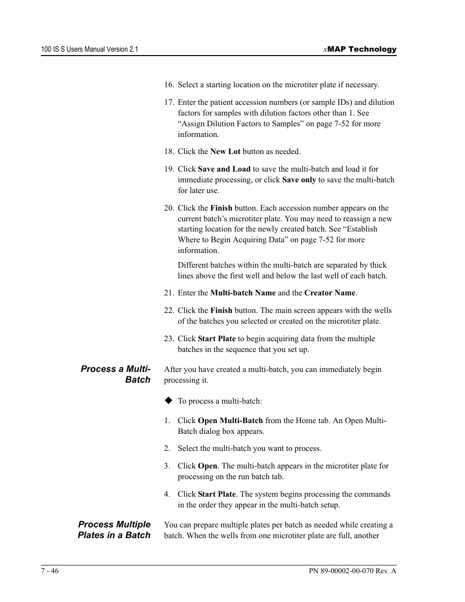 Luminex 100 IS User Manual, Version 2.1 User Manual | Page 110 / 188