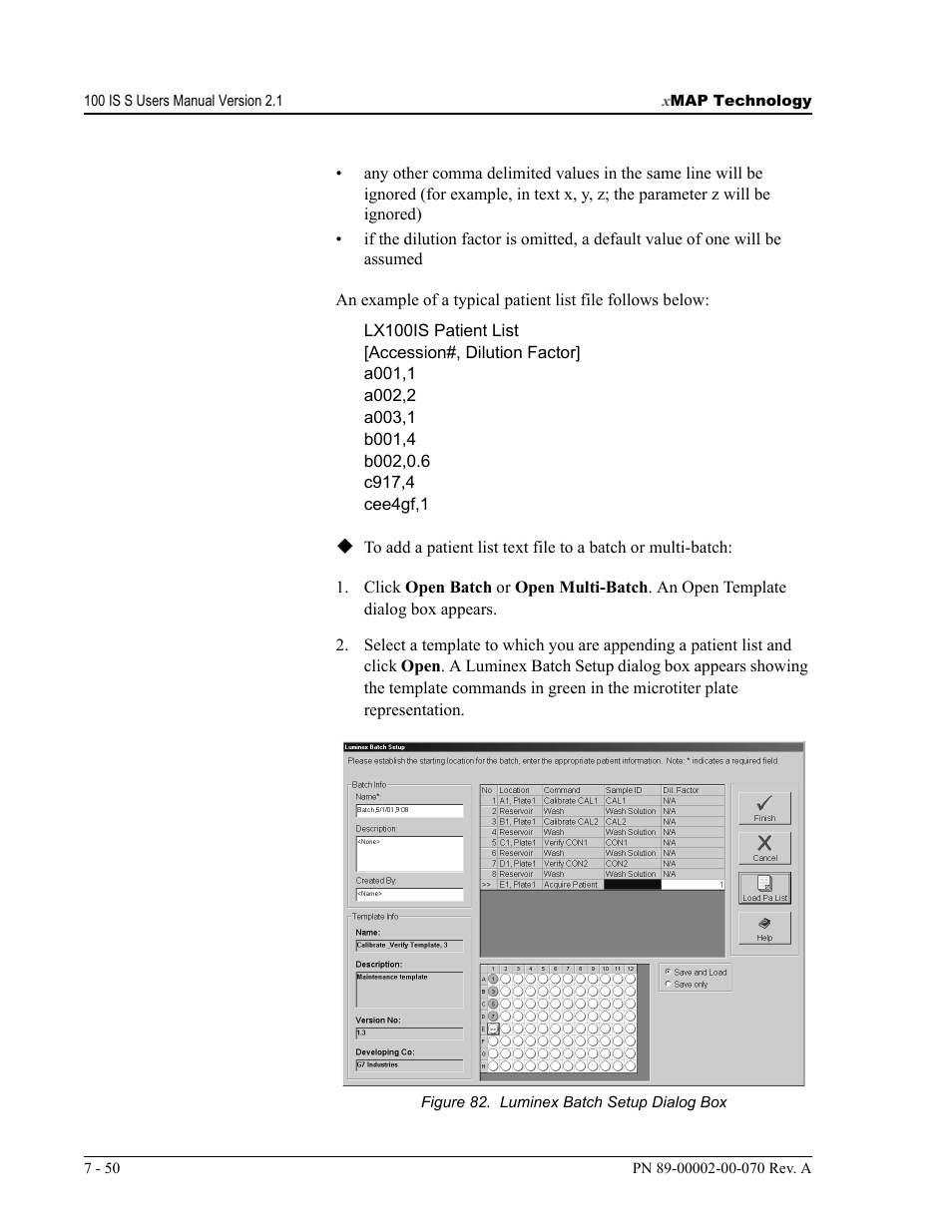 Luminex 100 IS User Manual, Version 2.1 User Manual | Page 114 / 188