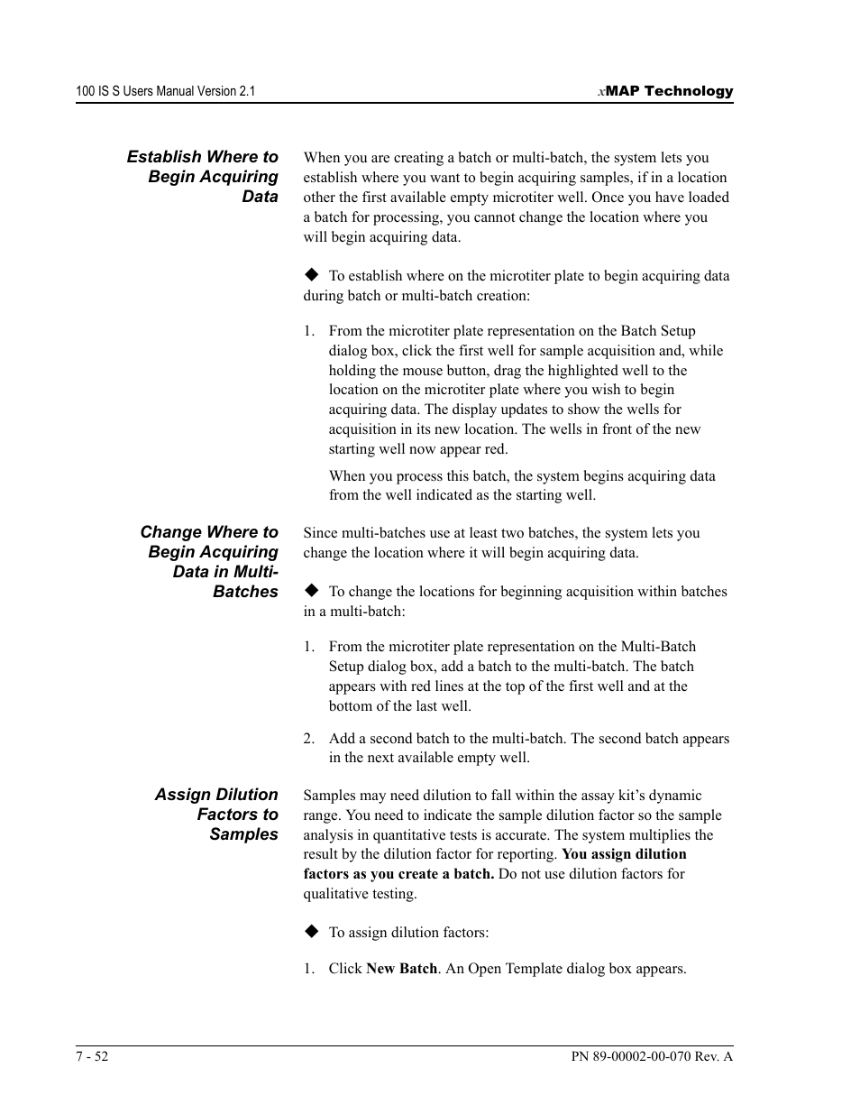 Luminex 100 IS User Manual, Version 2.1 User Manual | Page 116 / 188