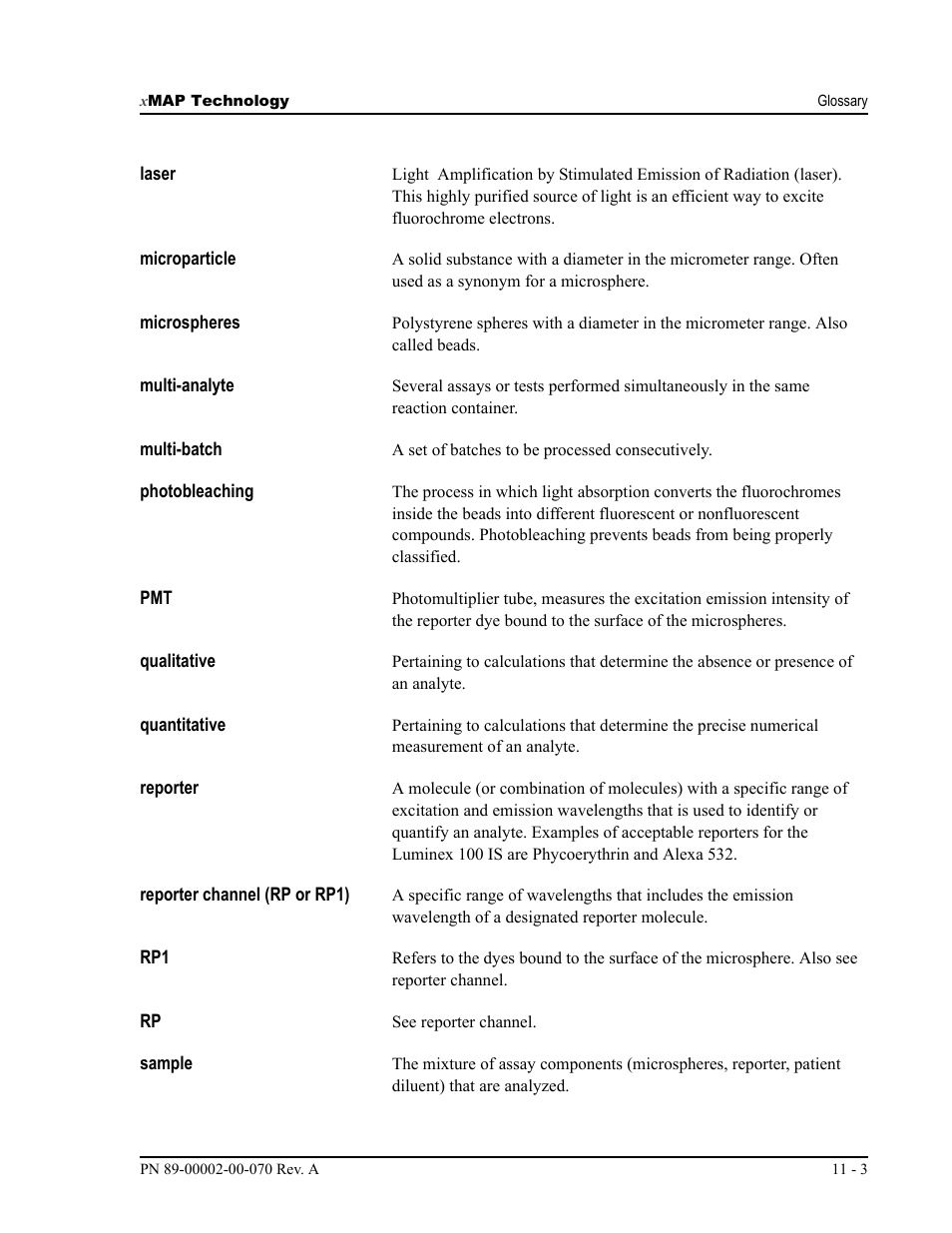 Luminex 100 IS User Manual, Version 2.1 User Manual | Page 169 / 188