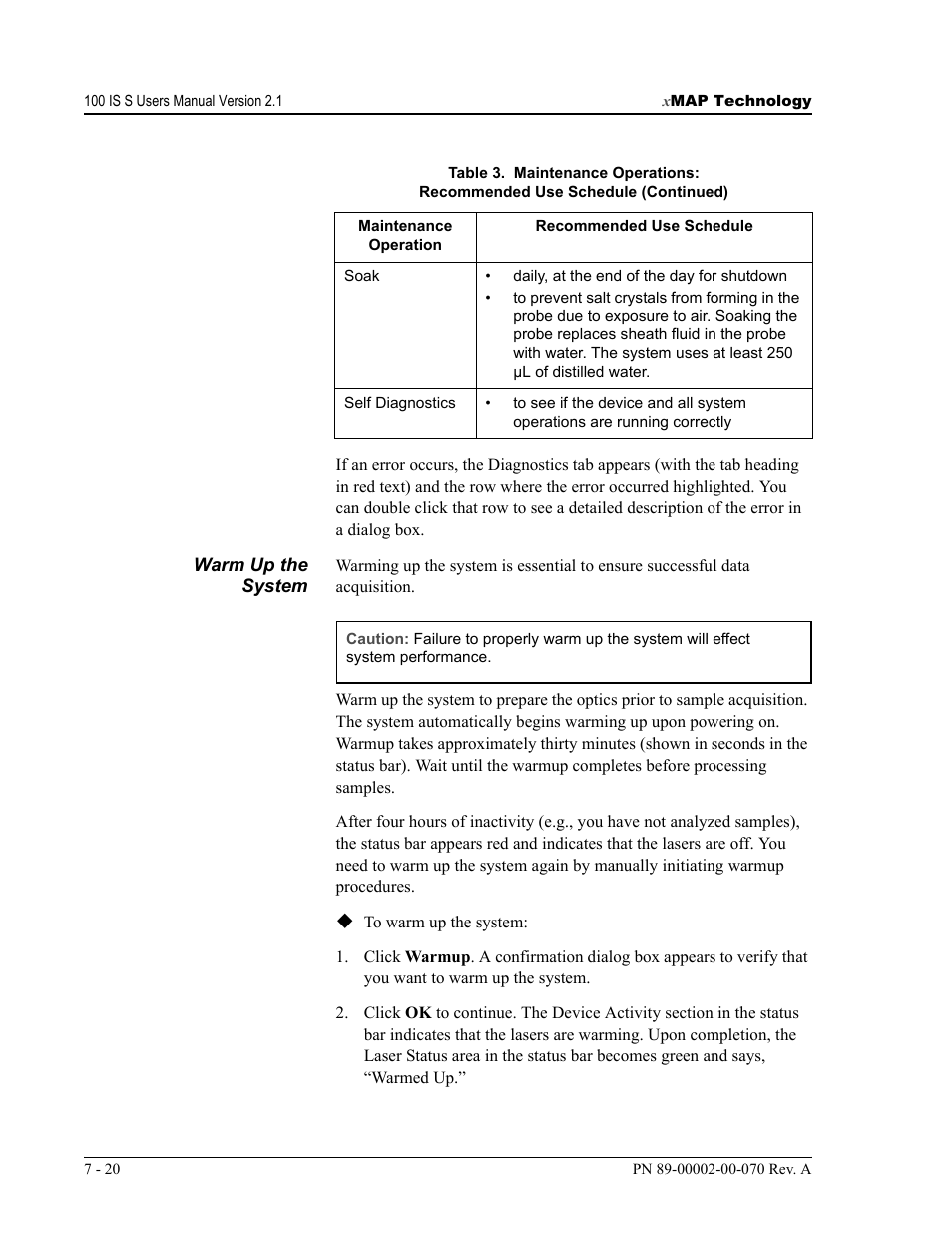 Luminex 100 IS User Manual, Version 2.1 User Manual | Page 84 / 188