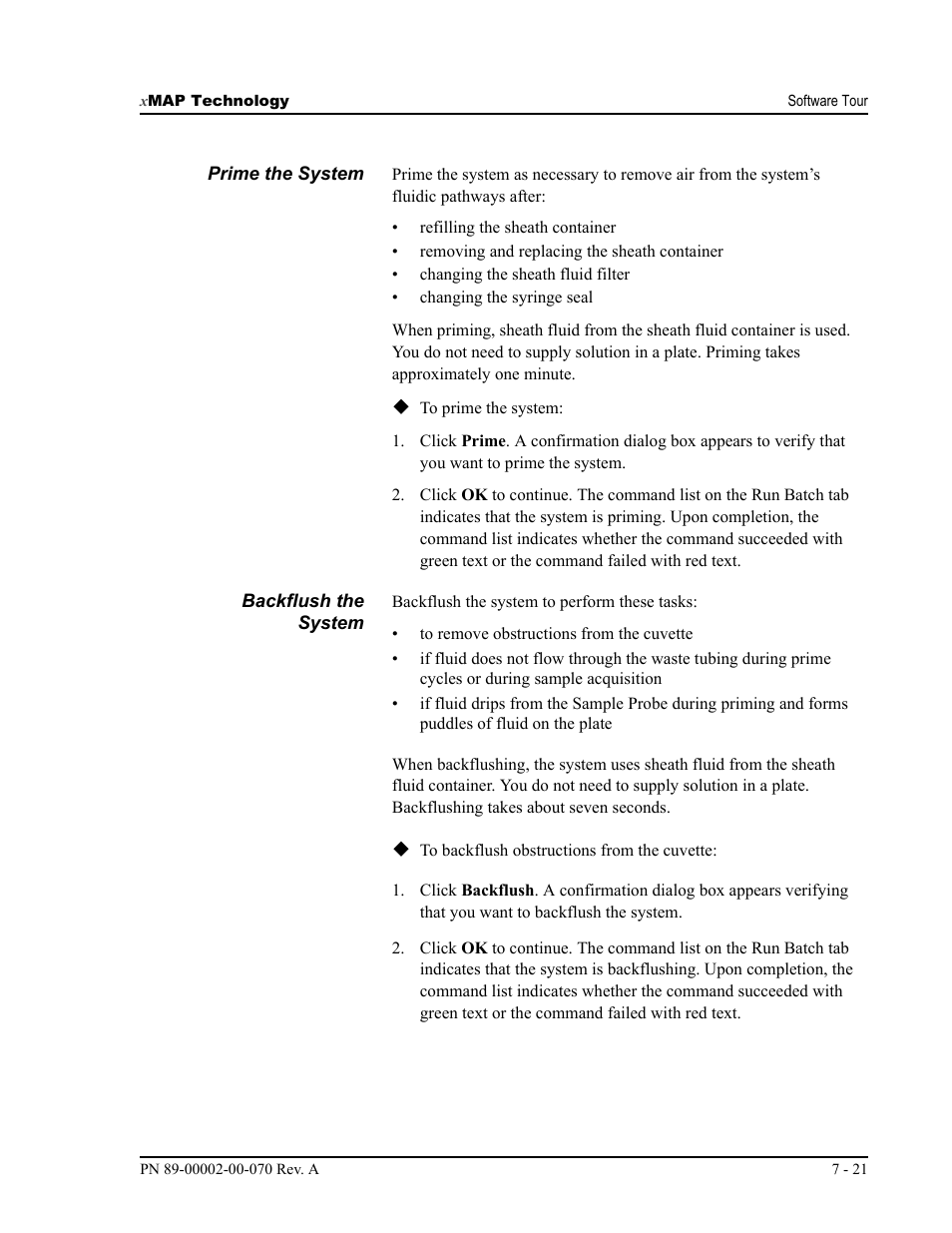 Luminex 100 IS User Manual, Version 2.1 User Manual | Page 85 / 188