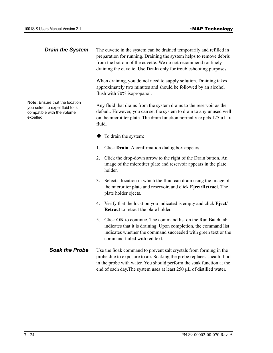 Luminex 100 IS User Manual, Version 2.1 User Manual | Page 88 / 188