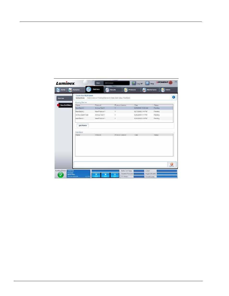 Create a new multibatch | Luminex xPONENT 3.1 User Manual | Page 45 / 140