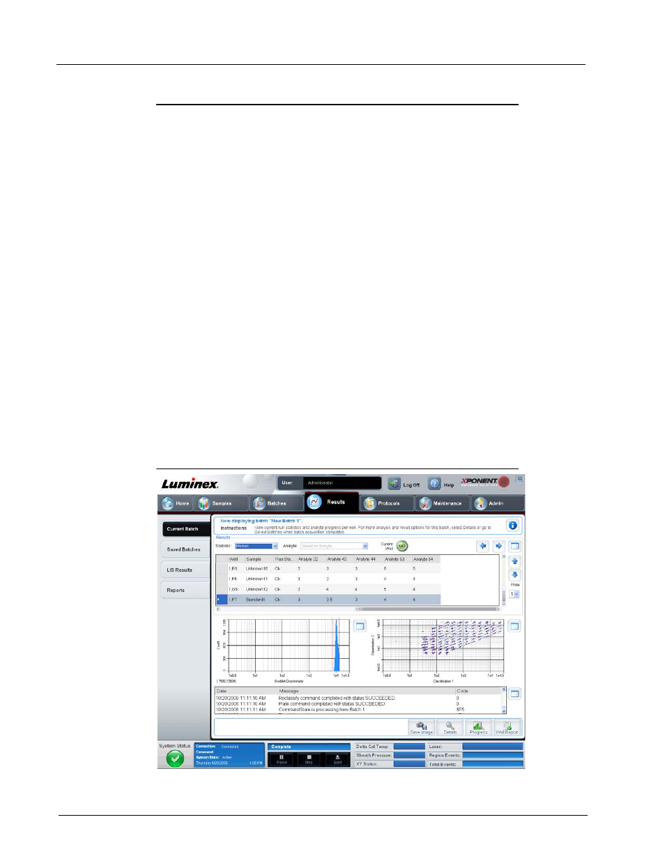 Results, Current batch tab | Luminex xPONENT 3.1 User Manual | Page 46 / 140