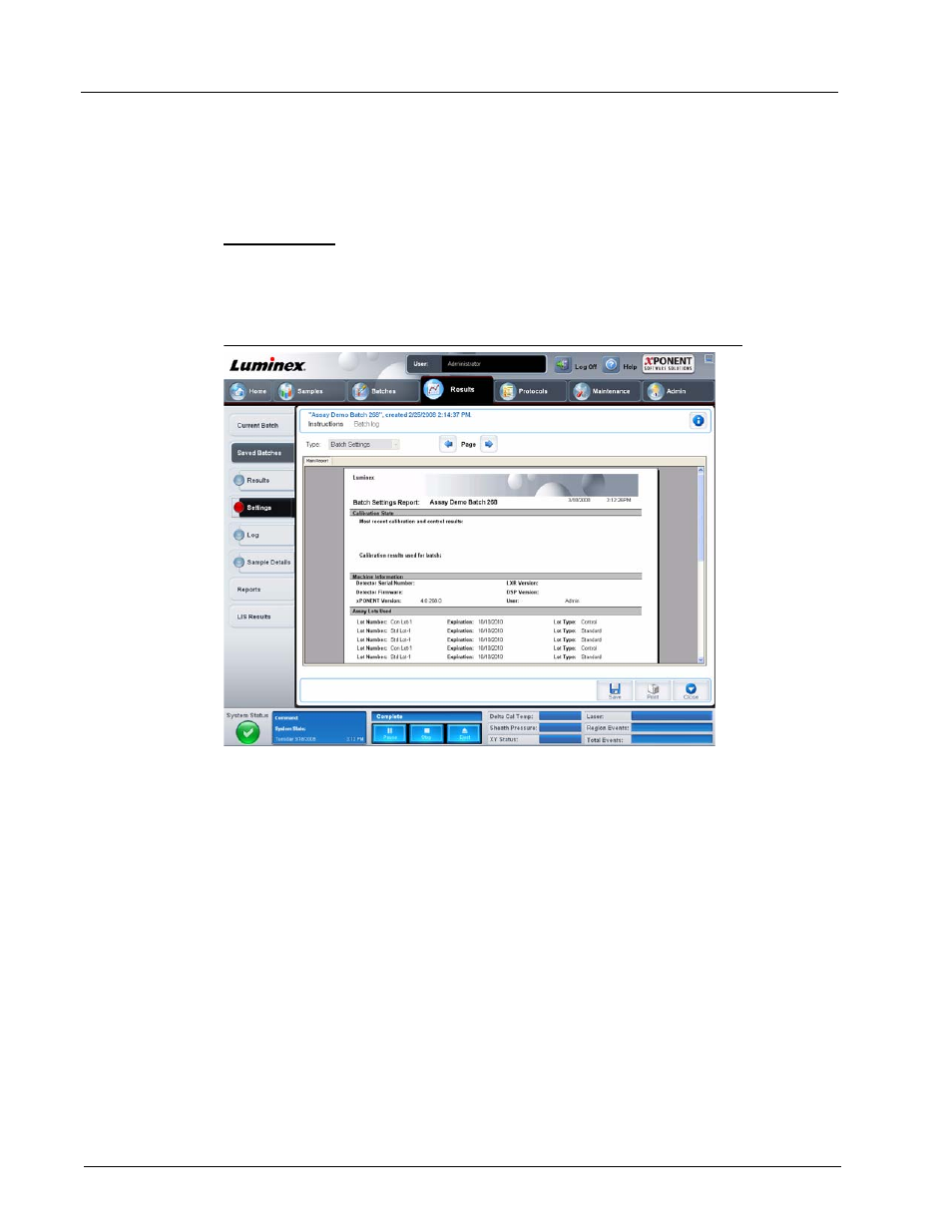 Settings tab | Luminex xPONENT 3.1 User Manual | Page 54 / 140