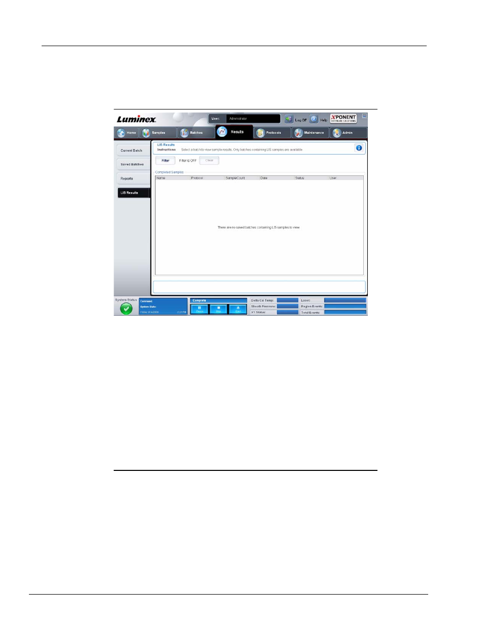 Protocols, Lis results tab | Luminex xPONENT 3.1 User Manual | Page 59 / 140