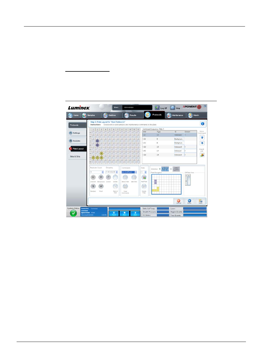 Plate layout tab | Luminex xPONENT 3.1 User Manual | Page 67 / 140