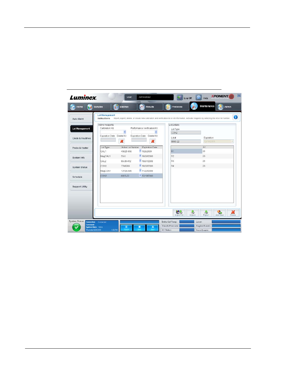 Lot management tab | Luminex xPONENT 3.1 User Manual | Page 74 / 140