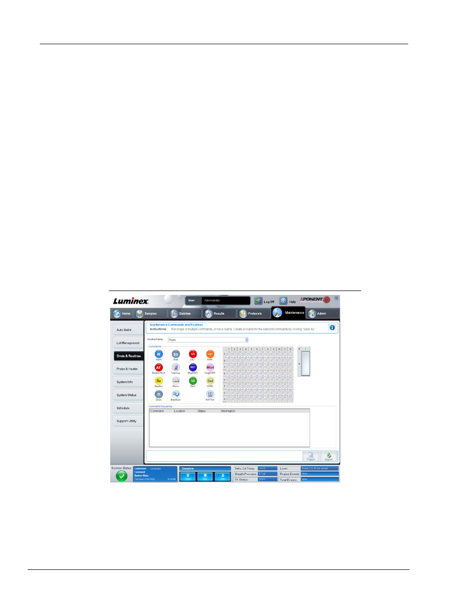 Cmds & routines tab | Luminex xPONENT 3.1 User Manual | Page 75 / 140
