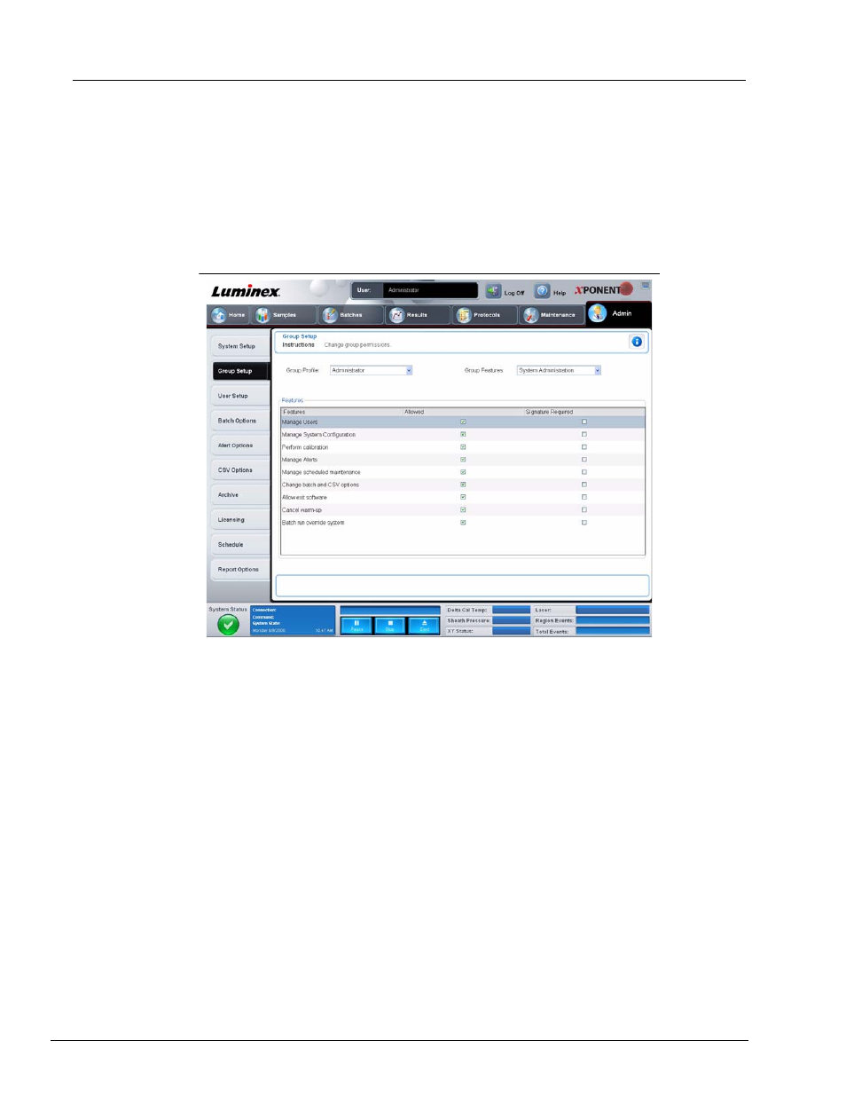 Group setup tab | Luminex xPONENT 3.1 User Manual | Page 87 / 140