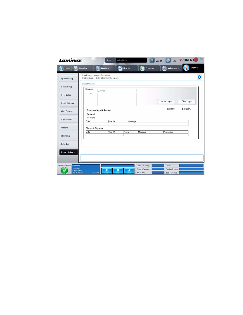 Report options tab | Luminex xPONENT 3.1 User Manual | Page 99 / 140