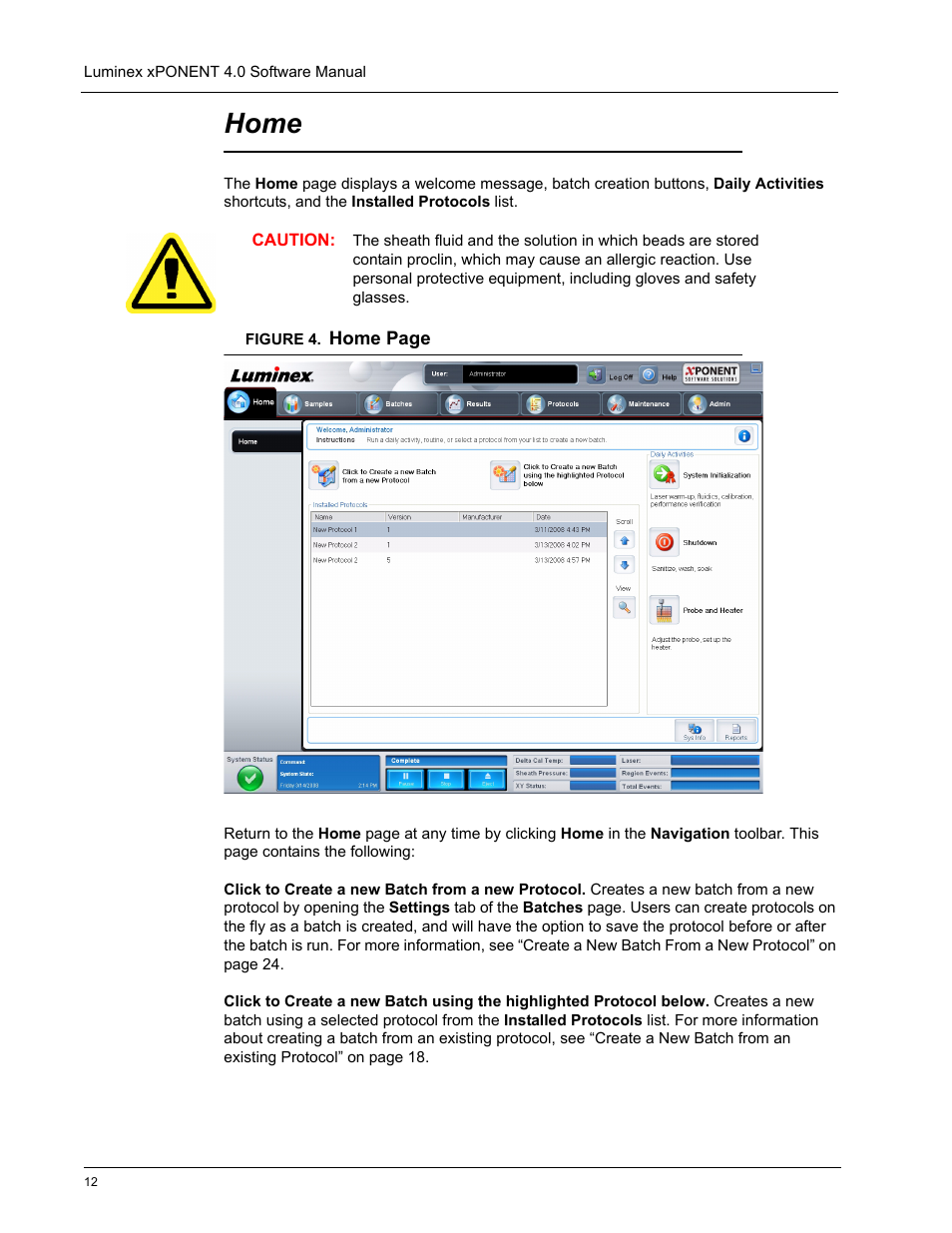 Home | Luminex xPONENT 4.0 SP1 User Manual | Page 24 / 152