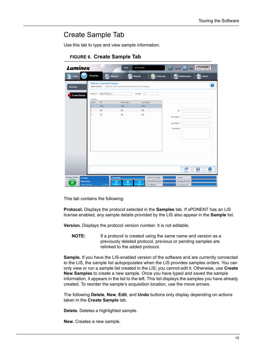 Create sample tab | Luminex xPONENT 4.0 SP1 User Manual | Page 27 / 152