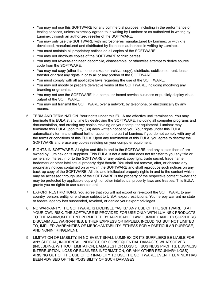 Luminex xPONENT 4.0 SP1 User Manual | Page 6 / 152